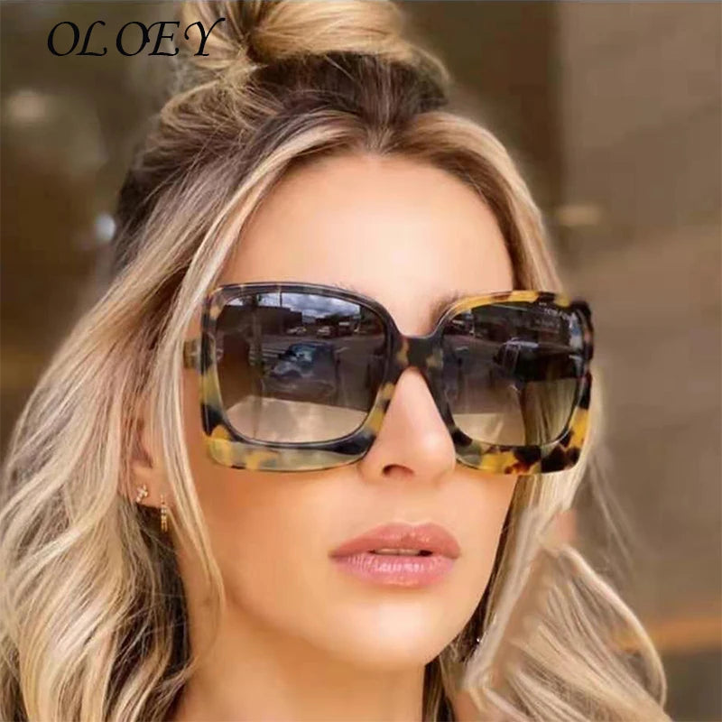 New large frame square sunglasses Fashion Women's Sunglasses retro trend Sunglasses UV400 sunglasses women vintage glasses - JN Fashion Fusion