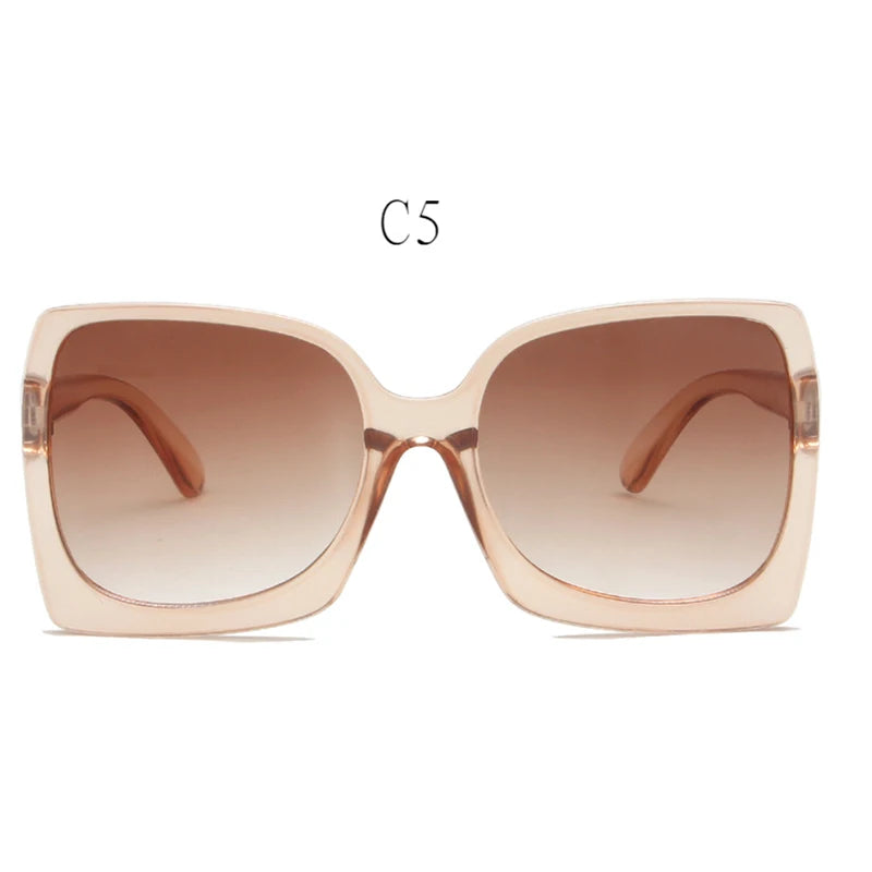 New large frame square sunglasses Fashion Women's Sunglasses retro trend Sunglasses UV400 sunglasses women vintage glasses - JN Fashion Fusion