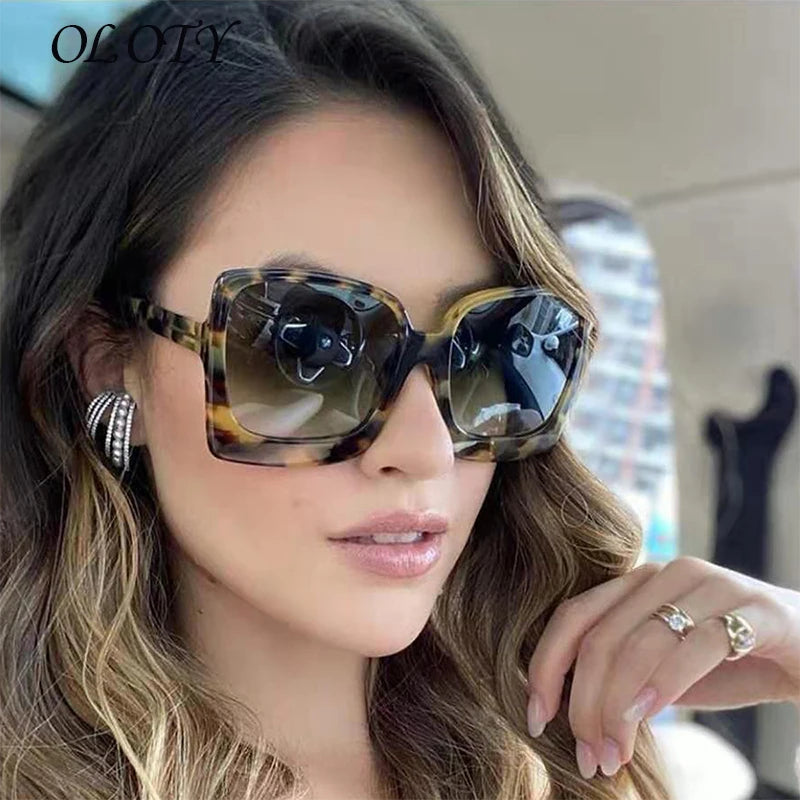 New large frame square sunglasses Fashion Women's Sunglasses retro trend Sunglasses UV400 sunglasses women vintage glasses - JN Fashion Fusion