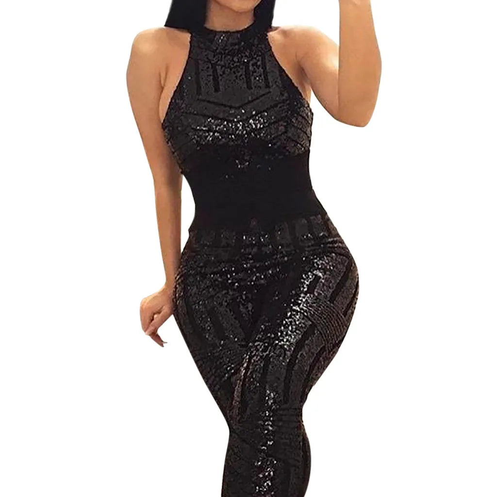 Off Shoulder Women's Jumpsuit O-neck Sleeveless Casual Romper Sexy Clubwear Party Playsuit - Combinaison Femme - JN Fashion Fusion