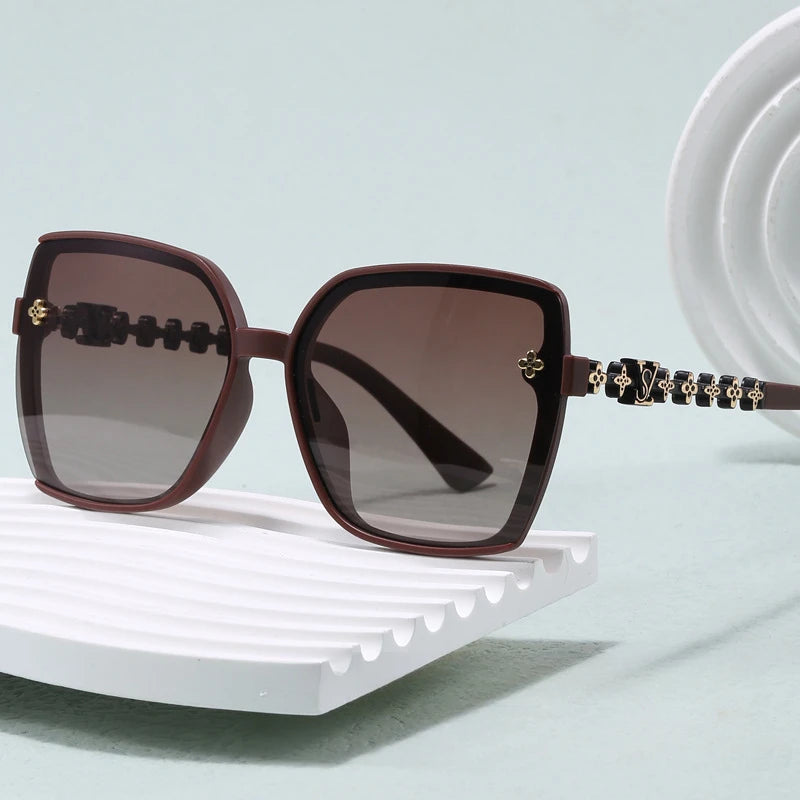 2025 New! Retro Style Popular Polarized Sunglasses for Women Fashionable Simple Light Luxury Temperament Large Frame Design - JN Fashion Fusion