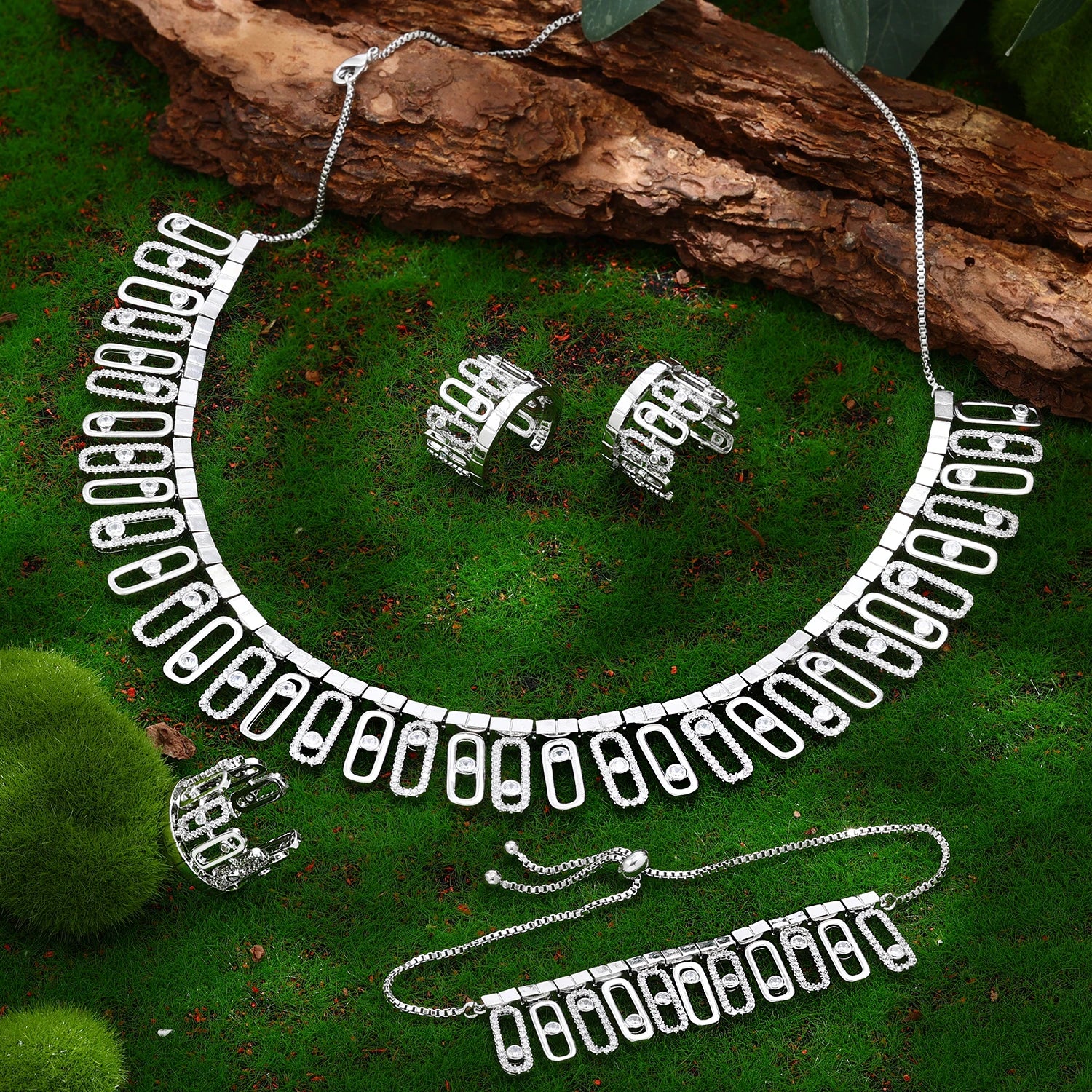 2023 Hot Selling Cubic Zirconia Bridal Wedding Jewelry Set Bridal 4-piece Set Women's Jewelry Set Jewelry Brand Reproduction - JN Fashion Fusion