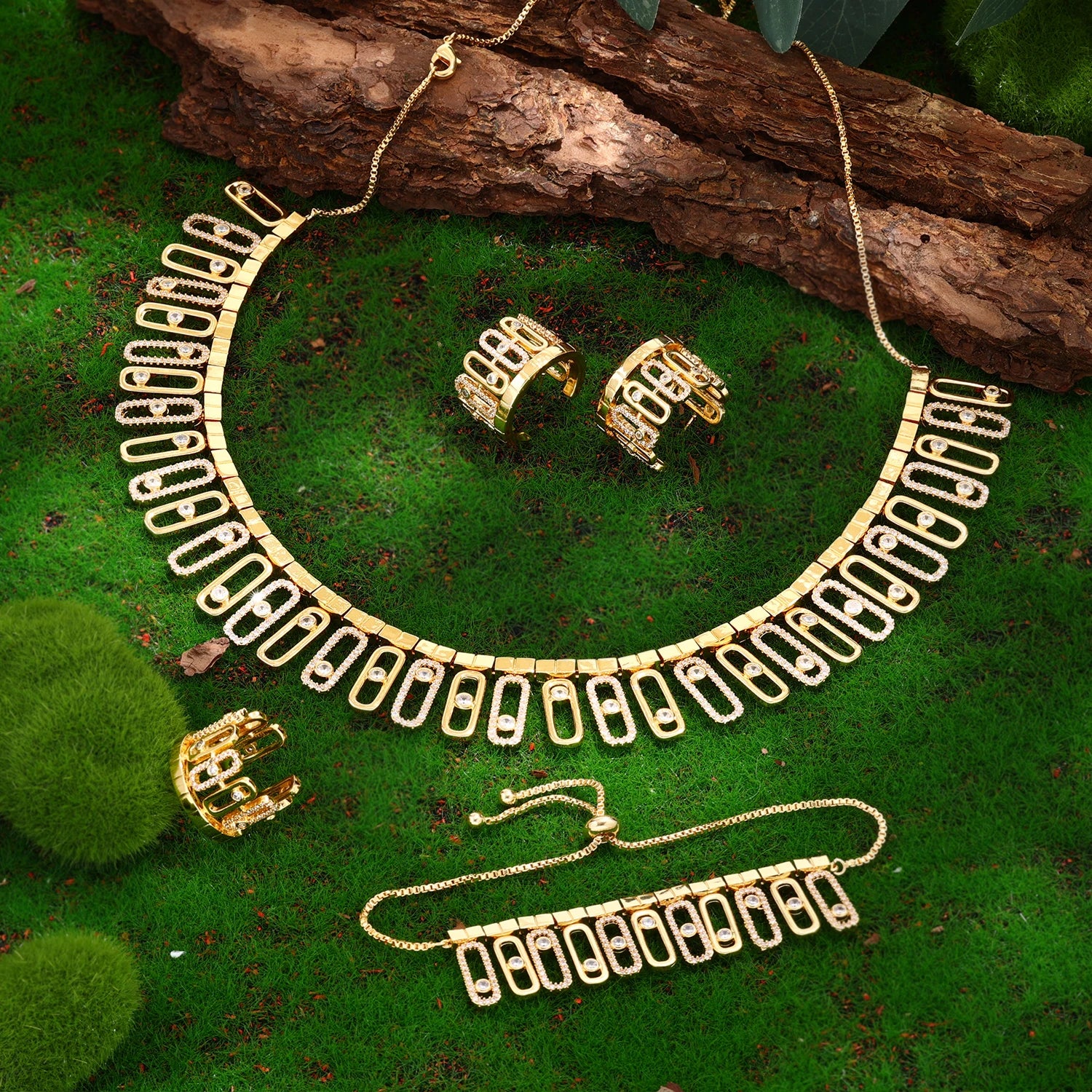 2023 Hot Selling Cubic Zirconia Bridal Wedding Jewelry Set Bridal 4-piece Set Women's Jewelry Set Jewelry Brand Reproduction - JN Fashion Fusion