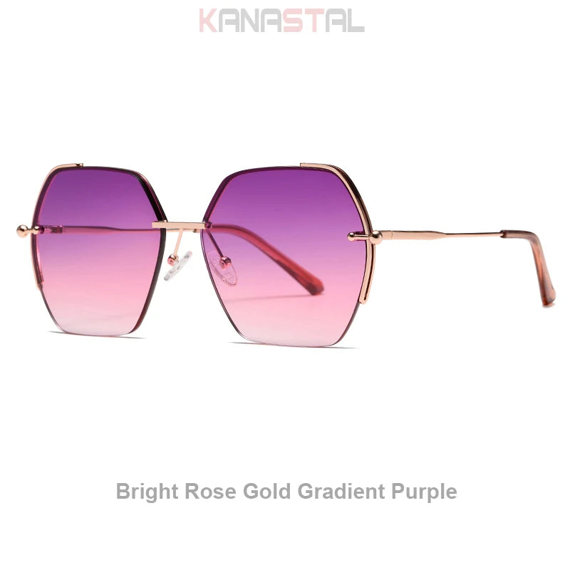 Women Sunglasses UV400 Sun Glasses Nylon Lens Metal Eyeglasses Frame Camping Sunscreen Party Beach Goggles Anti UV Shade Eyewear - JN Fashion Fusion