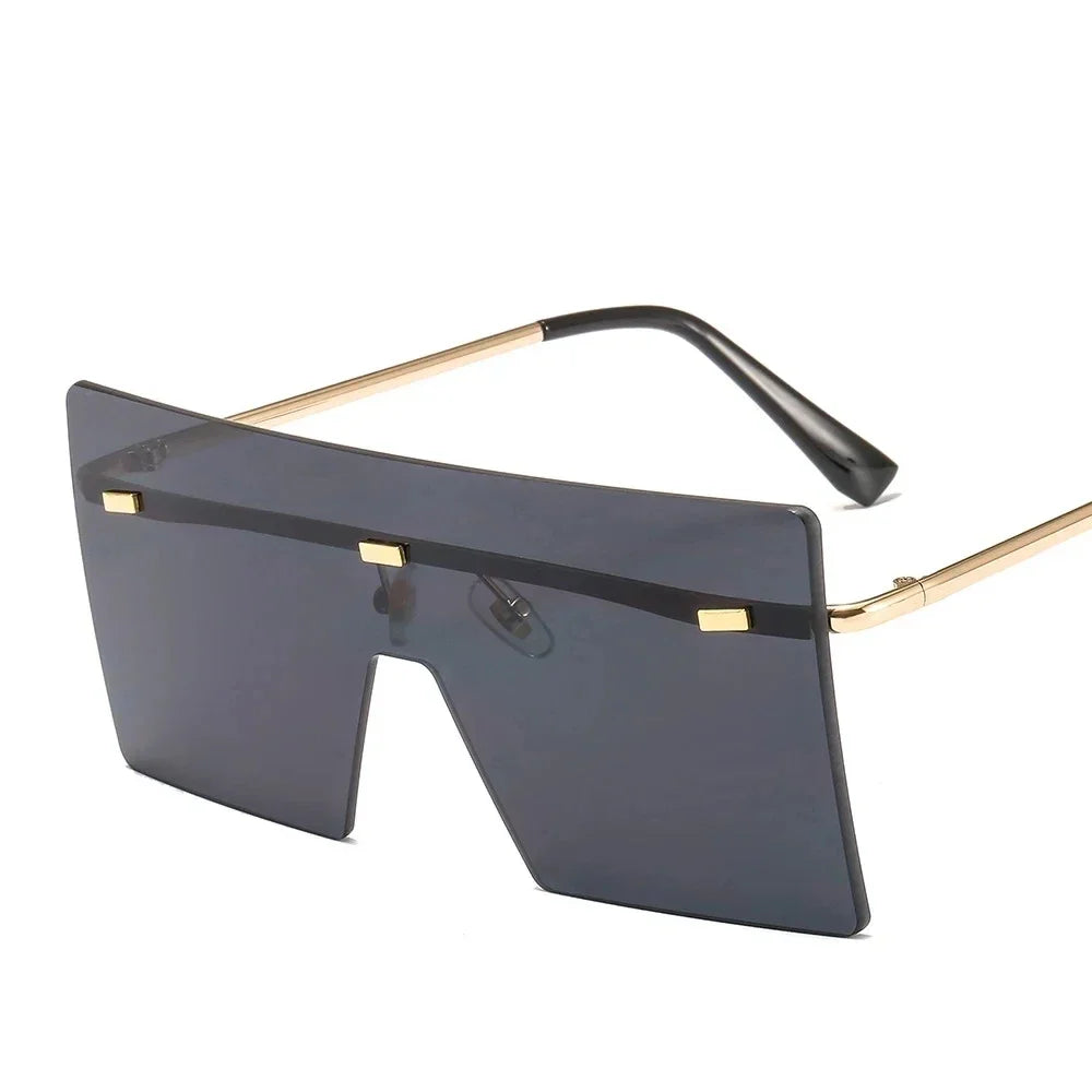 Oversized Rimless Sunglasses Fashion Women Metal Gradient Sun glasses Luxury Lady Sunglass Eyewear UV400 Shades gafas de sol - JN Fashion Fusion