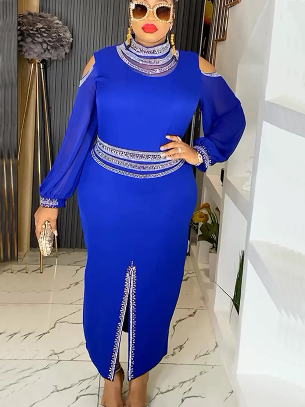 Elegant African Dresses for Women 2024 New Summer Africa Clothing Plus Size Wedding Party Long Dress Dashiki Ankara Outfit Robe - JN Fashion Fusion
