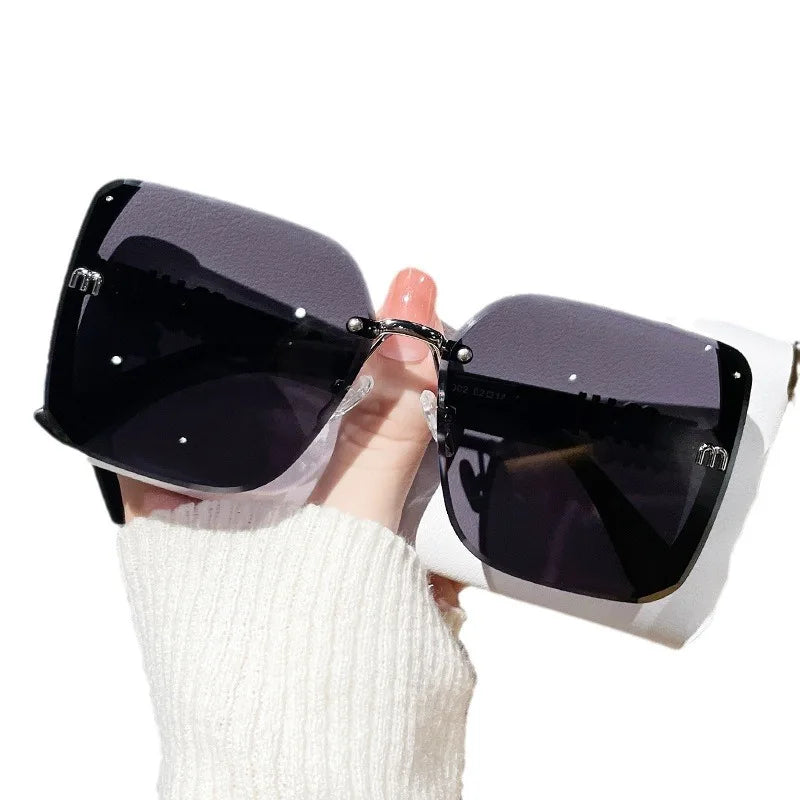 2025 New Fashionable Edge Cutting Sunglasses Half Frame High Quality Trendy Simple Sunglasses for Women - JN Fashion Fusion