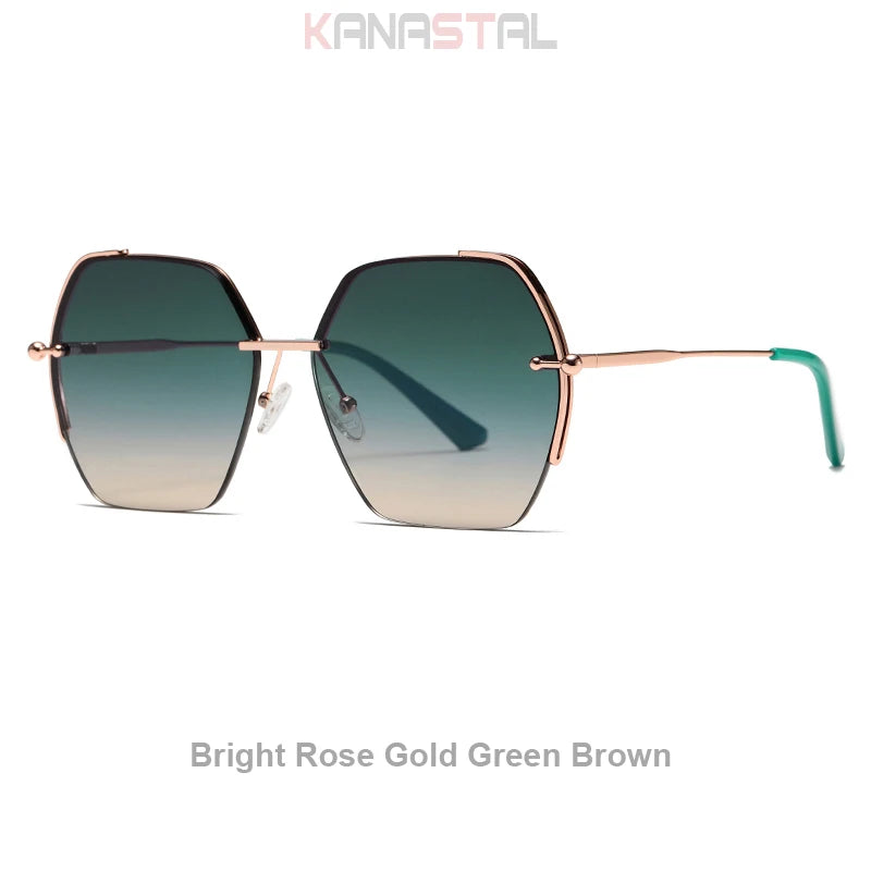 Women Sunglasses UV400 Sun Glasses Nylon Lens Metal Eyeglasses Frame Camping Sunscreen Party Beach Goggles Anti UV Shade Eyewear - JN Fashion Fusion