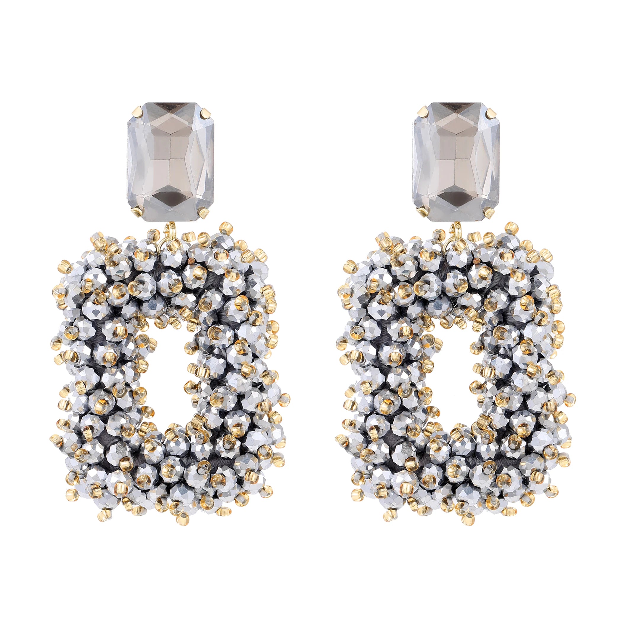 INKDEW Square Crystal Drop Earrings for Women Big Long Earrings Handmade Faceted Beads Earrings Jewelry Gift boho Fashion EA123 - JN Fashion Fusion
