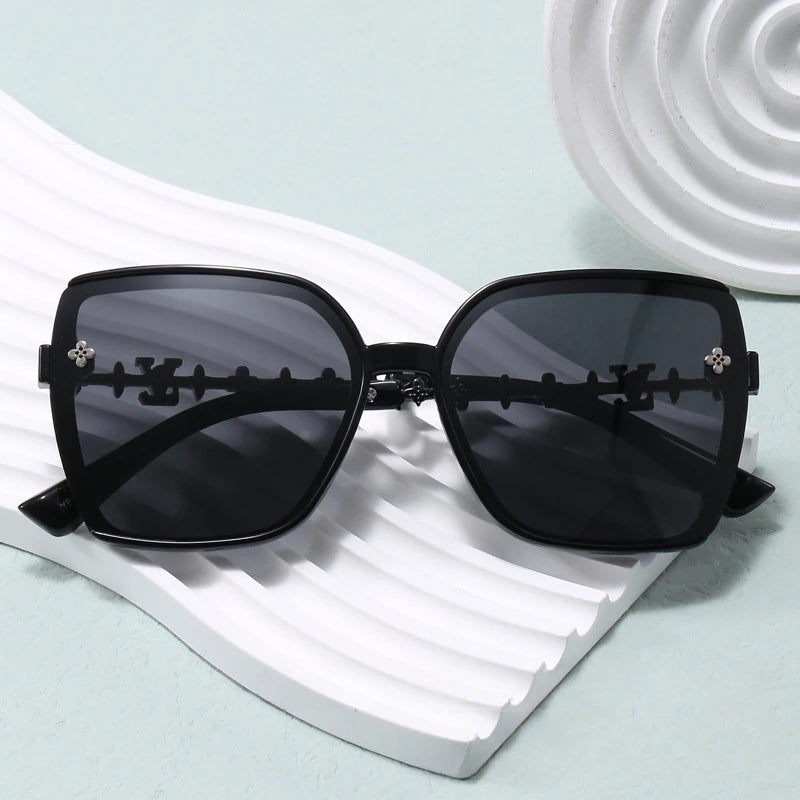 2025 New! Retro Style Popular Polarized Sunglasses for Women Fashionable Simple Light Luxury Temperament Large Frame Design - JN Fashion Fusion