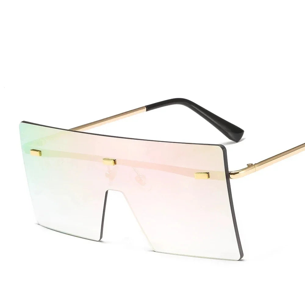 Oversized Rimless Sunglasses Fashion Women Metal Gradient Sun glasses Luxury Lady Sunglass Eyewear UV400 Shades gafas de sol - JN Fashion Fusion