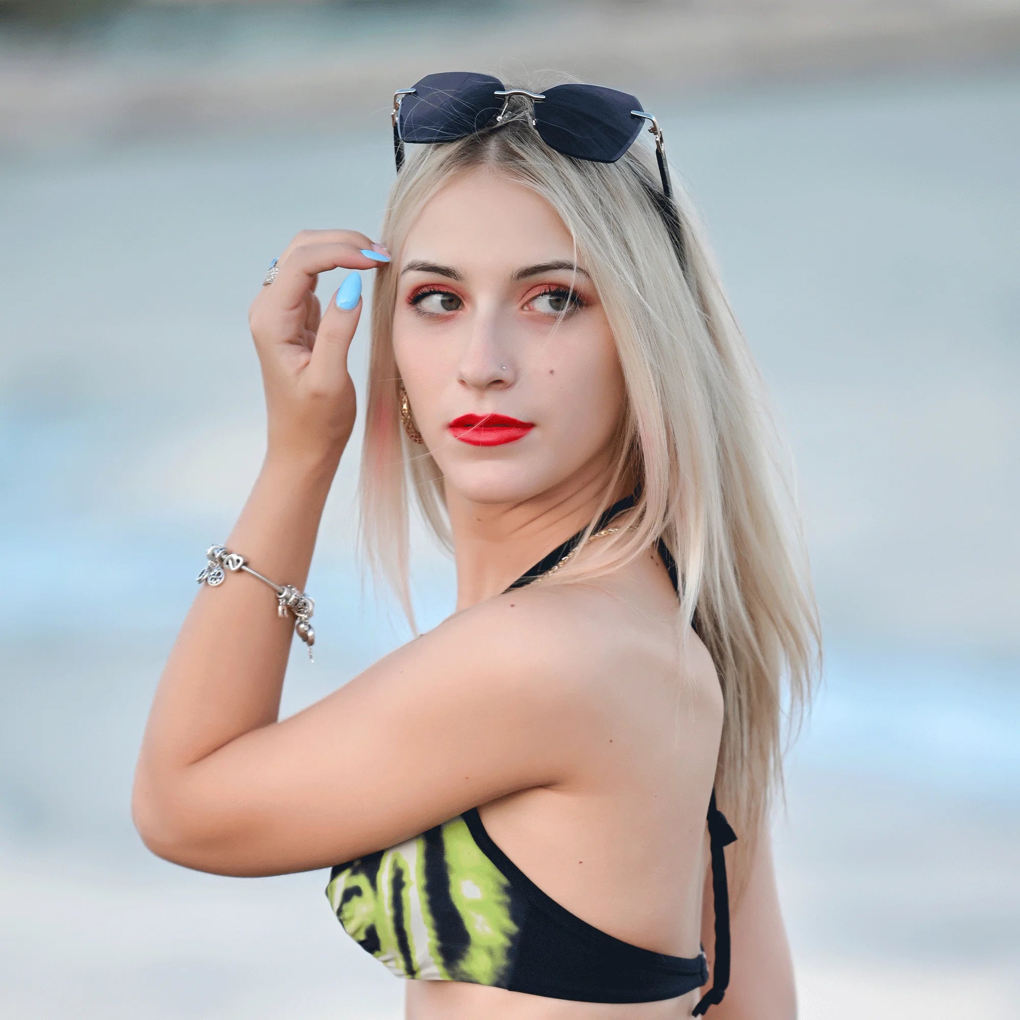 ZENOTTIC Fashion Women Rimless Sunglasses for Ladies 2024 Trendy Geometric Diamond Cutting Gradient Lens UV Protection Shades - JN Fashion Fusion