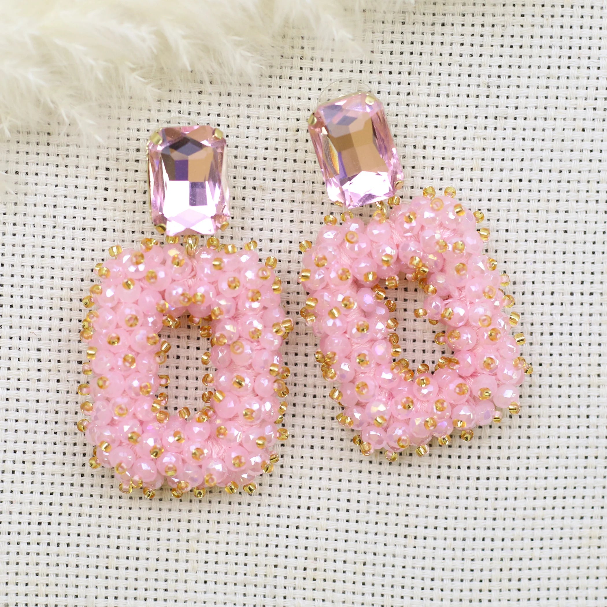INKDEW Square Crystal Drop Earrings for Women Big Long Earrings Handmade Faceted Beads Earrings Jewelry Gift boho Fashion EA123 - JN Fashion Fusion