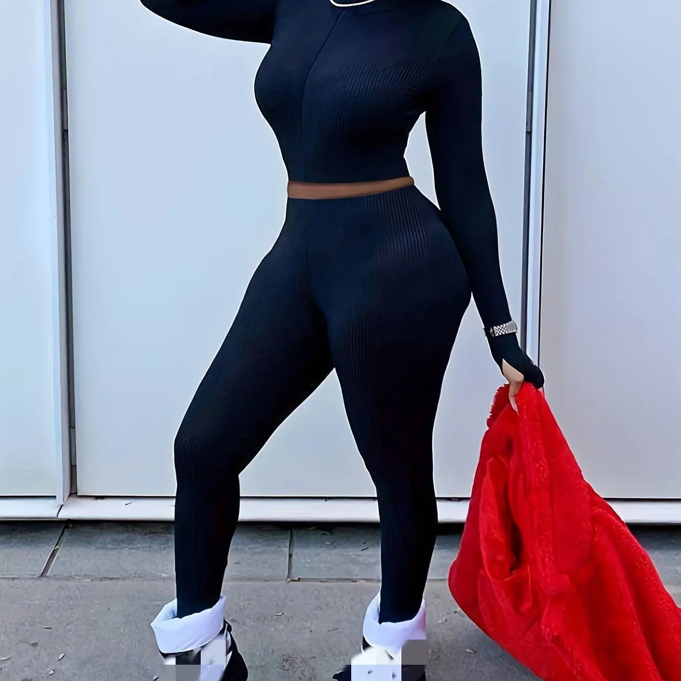 Lucky Label 2 Two Piece Set Women Outfits Activewear Fitness Crop Top Leggings Women Matching Set Tracksuit Female - JN Fashion Fusion