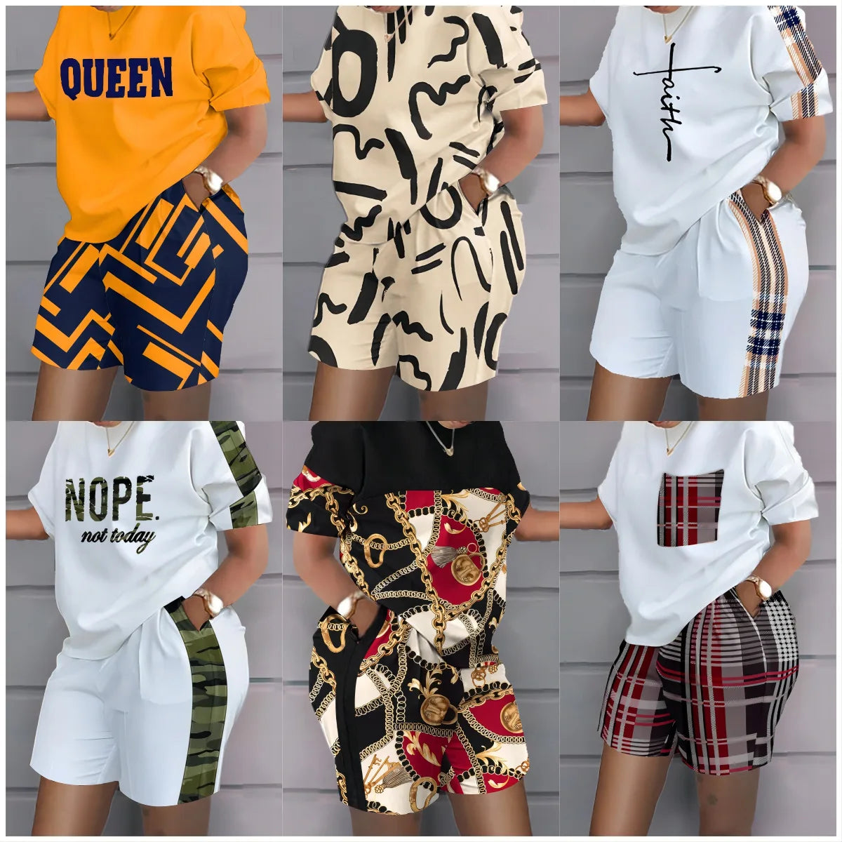 Womens Short Suit Summer Popular Luxury T-shirt+Shorts 2 Piece Sets Fashion Casual Soft Jogging Tracksuit Trend Outfits Clothing - JN Fashion Fusion