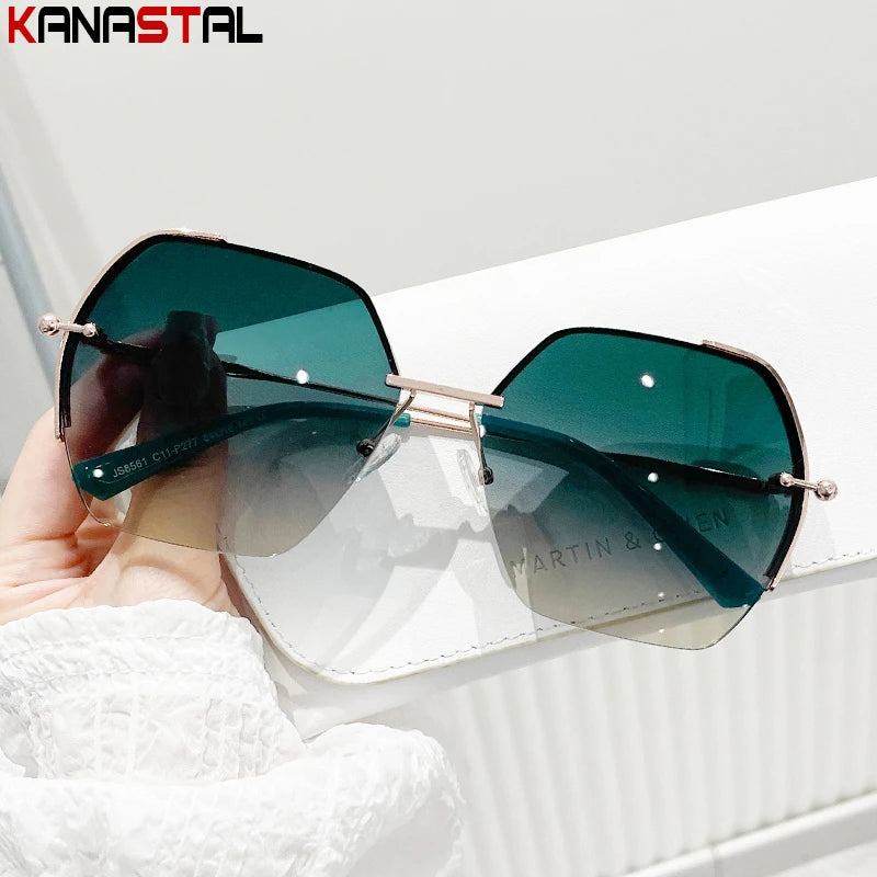 Women Sunglasses UV400 Sun Glasses Nylon Lens Metal Eyeglasses Frame Camping Sunscreen Party Beach Goggles Anti UV Shade Eyewear - JN Fashion Fusion