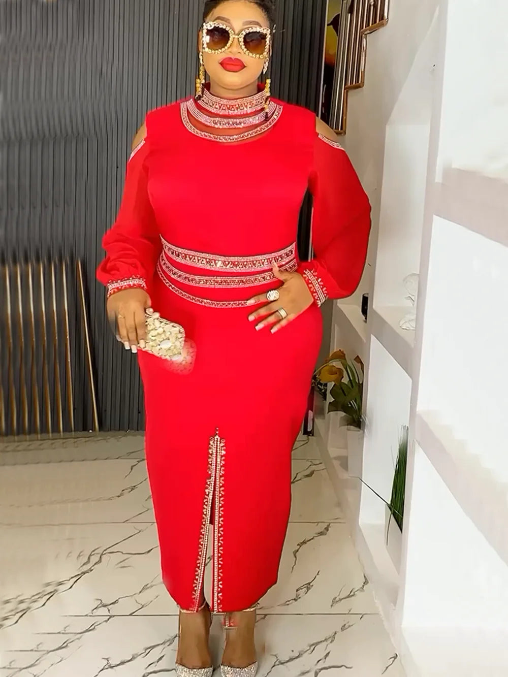 Elegant African Dresses for Women 2024 New Summer Africa Clothing Plus Size Wedding Party Long Dress Dashiki Ankara Outfit Robe - JN Fashion Fusion
