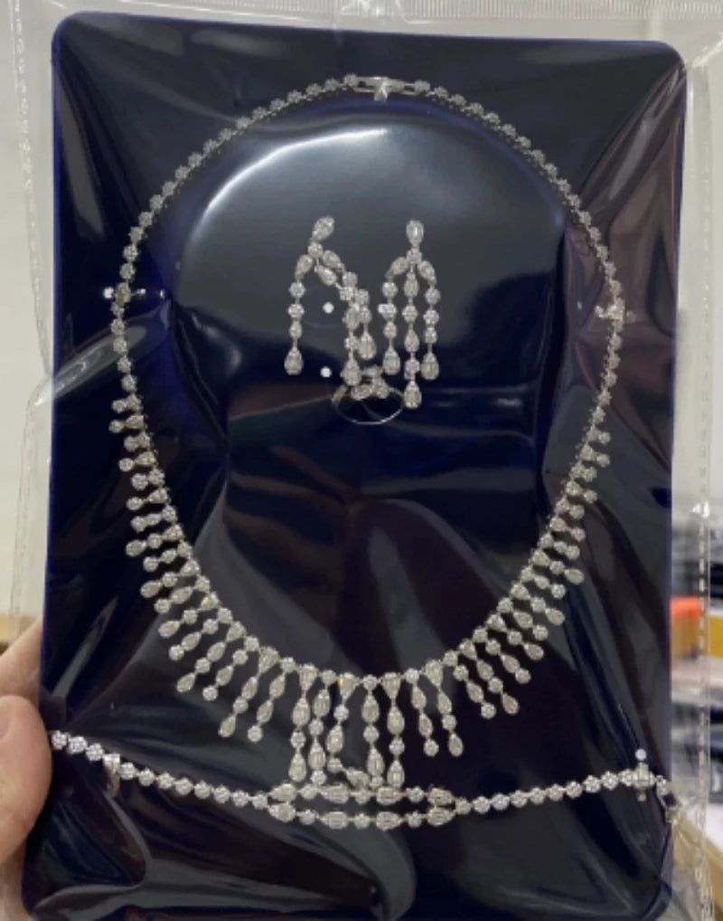 2023 Hot Selling Cubic Zirconia Bridal Wedding Jewelry Set Bridal 4-piece Set Women's Jewelry Set Jewelry Brand Reproduction - JN Fashion Fusion