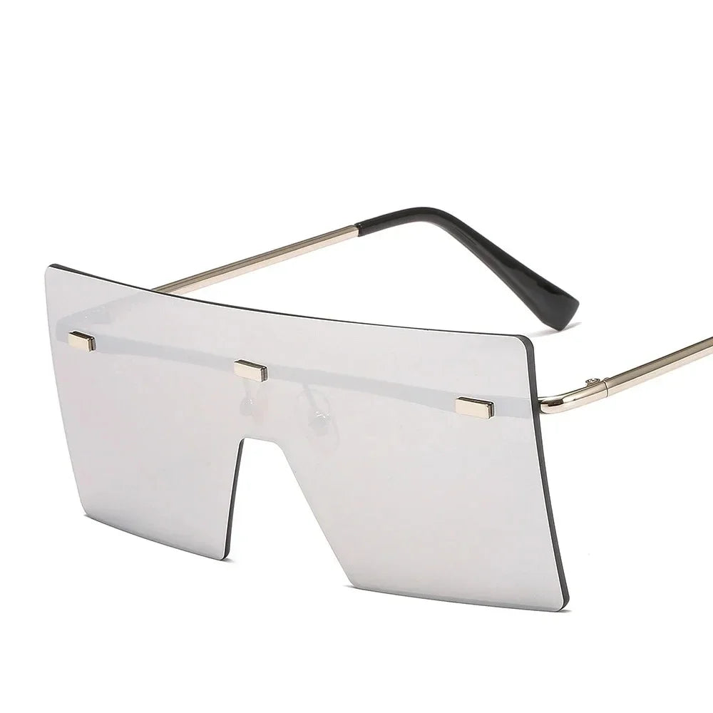 Oversized Rimless Sunglasses Fashion Women Metal Gradient Sun glasses Luxury Lady Sunglass Eyewear UV400 Shades gafas de sol - JN Fashion Fusion