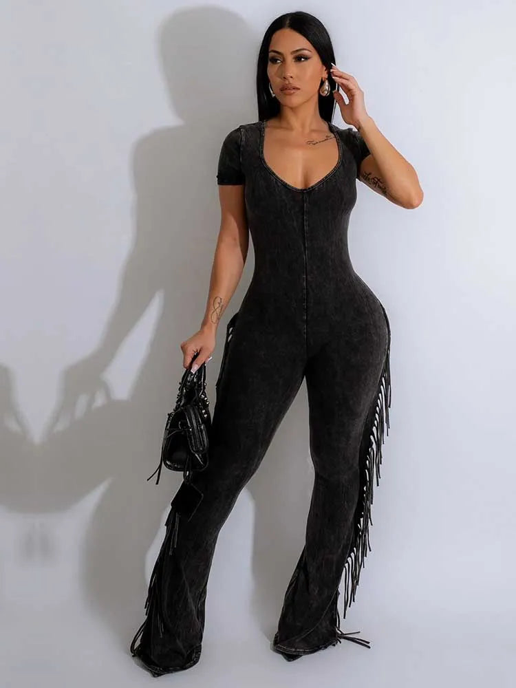 Womens One Piece Jumpsuit Solid Color Jumpsuits for Women Summer Sexy Ladies Knit Jumpsuits Skinny Wholesale Dropshipping - JN Fashion Fusion