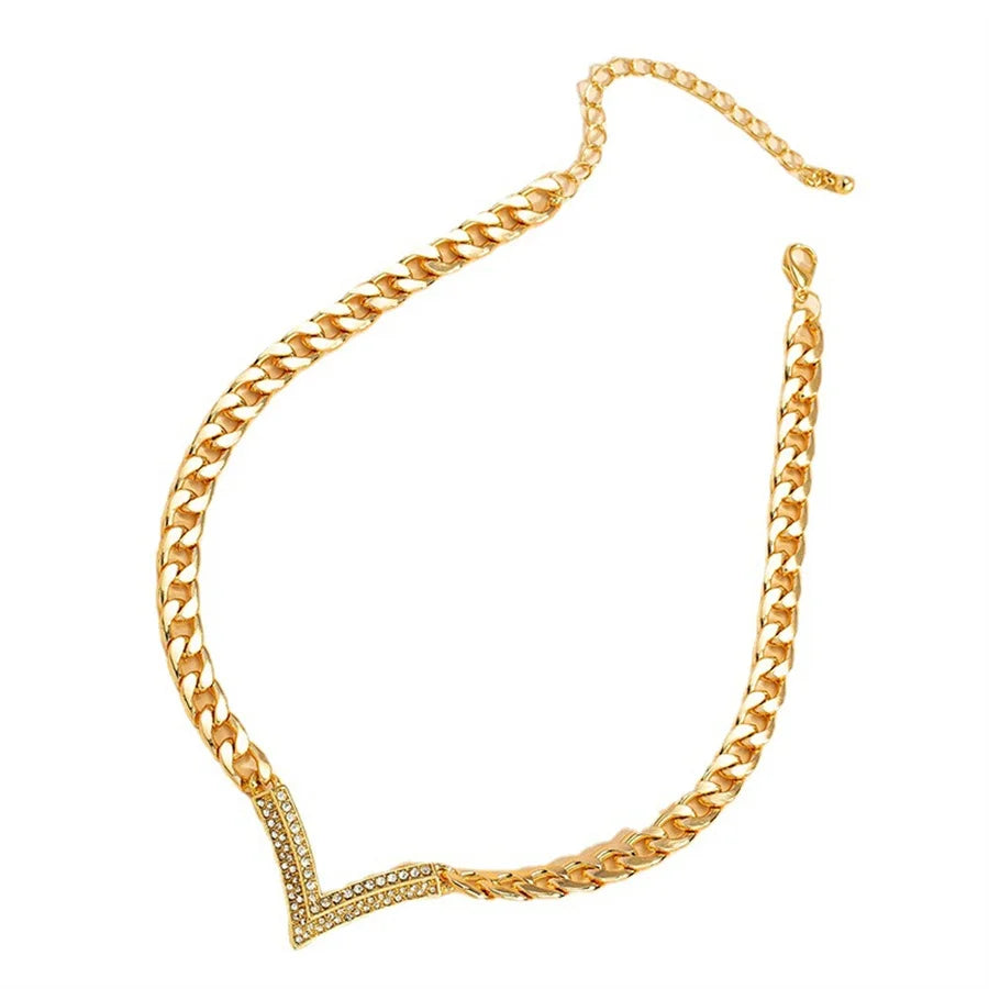 Fashion Brand V Letter Pendant Necklace for Women - Stainless Steel Luxury Jewelry, Elegant Women's Necklace - JN Fashion Fusion