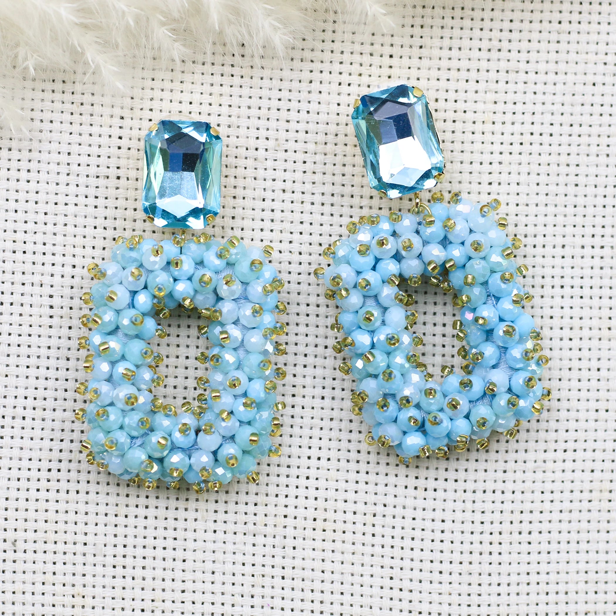 INKDEW Square Crystal Drop Earrings for Women Big Long Earrings Handmade Faceted Beads Earrings Jewelry Gift boho Fashion EA123 - JN Fashion Fusion