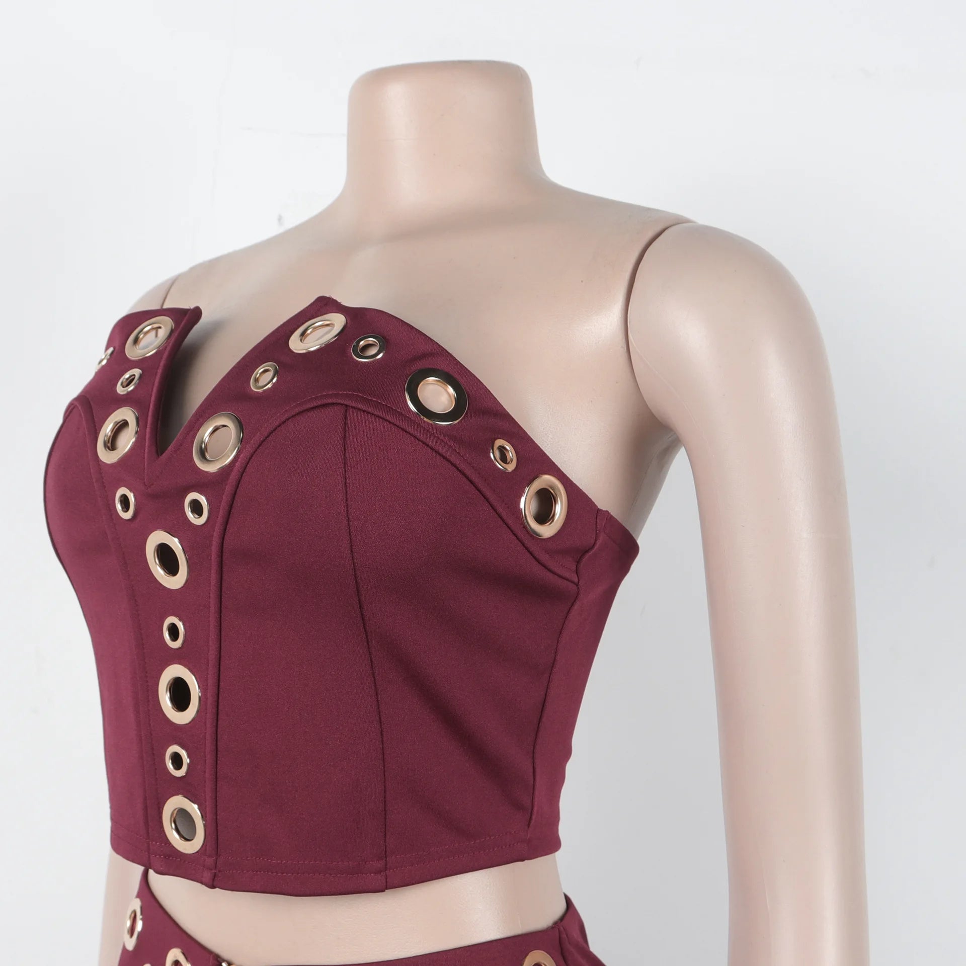 HLJ Elegant Hollow Out Patchwork 2 Piece Sets Woman Outfit Sleeveless Backless Crop Top and Pants Suit Female Party Clubwear New - JN Fashion Fusion