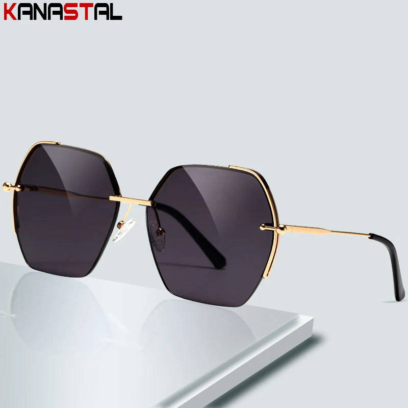 Women Sunglasses UV400 Sun Glasses Nylon Lens Metal Eyeglasses Frame Camping Sunscreen Party Beach Goggles Anti UV Shade Eyewear - JN Fashion Fusion