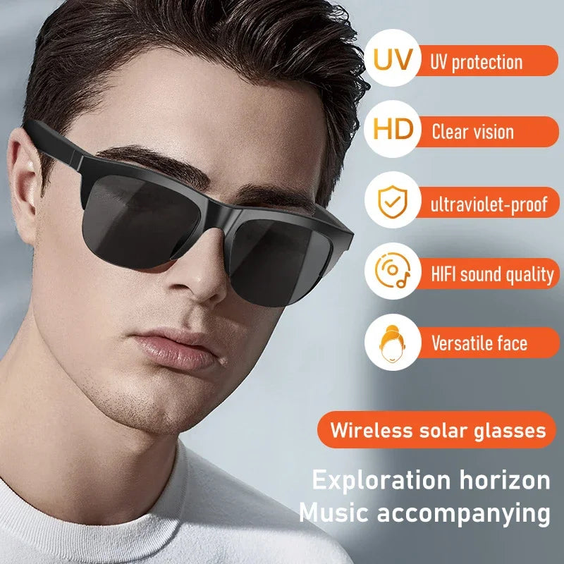 Smart Sunglasses Glasses Bluetooth Call Outdoor Sports Headphones Hifi Blue Light Waterproof Anti-uv For Men And Women Hot Sale - JN Fashion Fusion