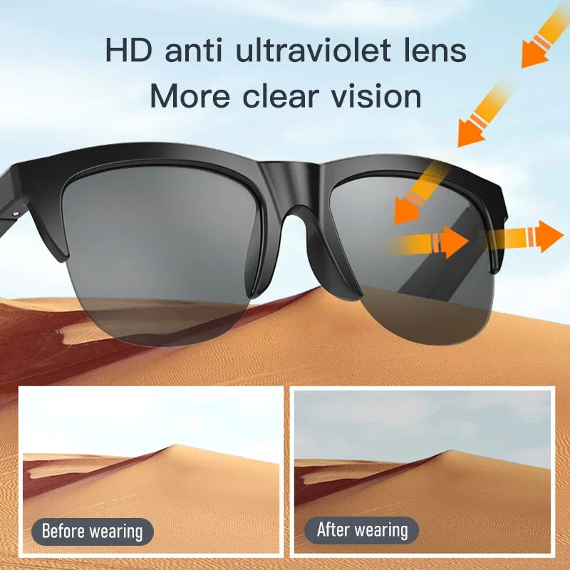 Smart Sunglasses Glasses Bluetooth Call Outdoor Sports Headphones Hifi Blue Light Waterproof Anti-uv For Men And Women Hot Sale - JN Fashion Fusion