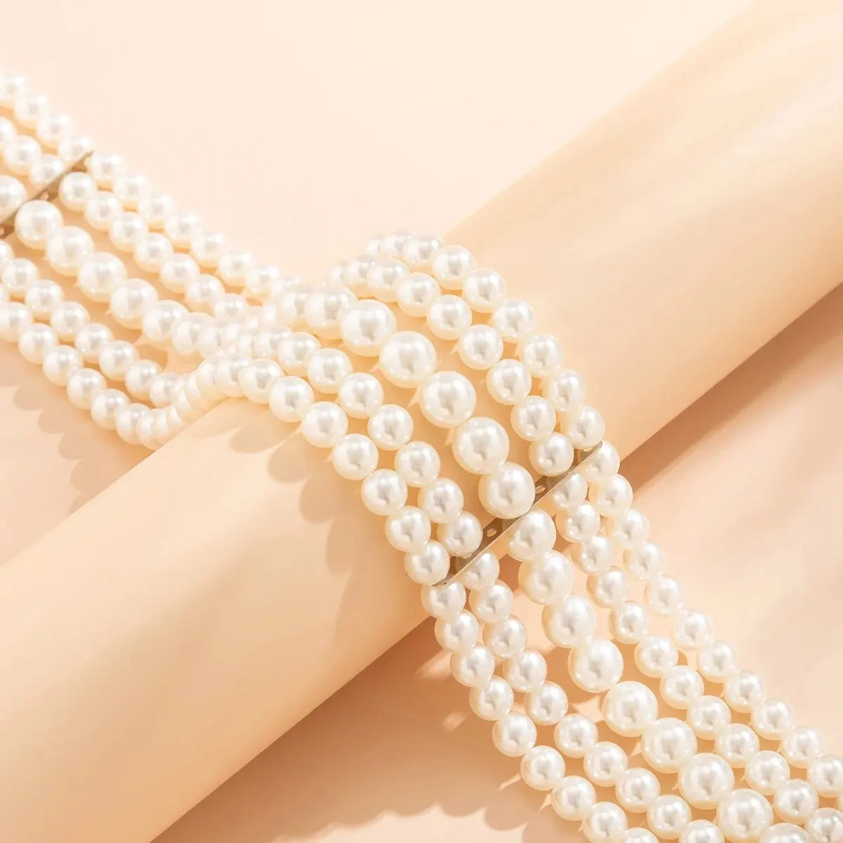 Vintage Imitation Pearl Multi-Layer Necklace Oval Beasds Choker Elegant Collar for Women's Chain Jewelry Accessories Party Gift - JN Fashion Fusion