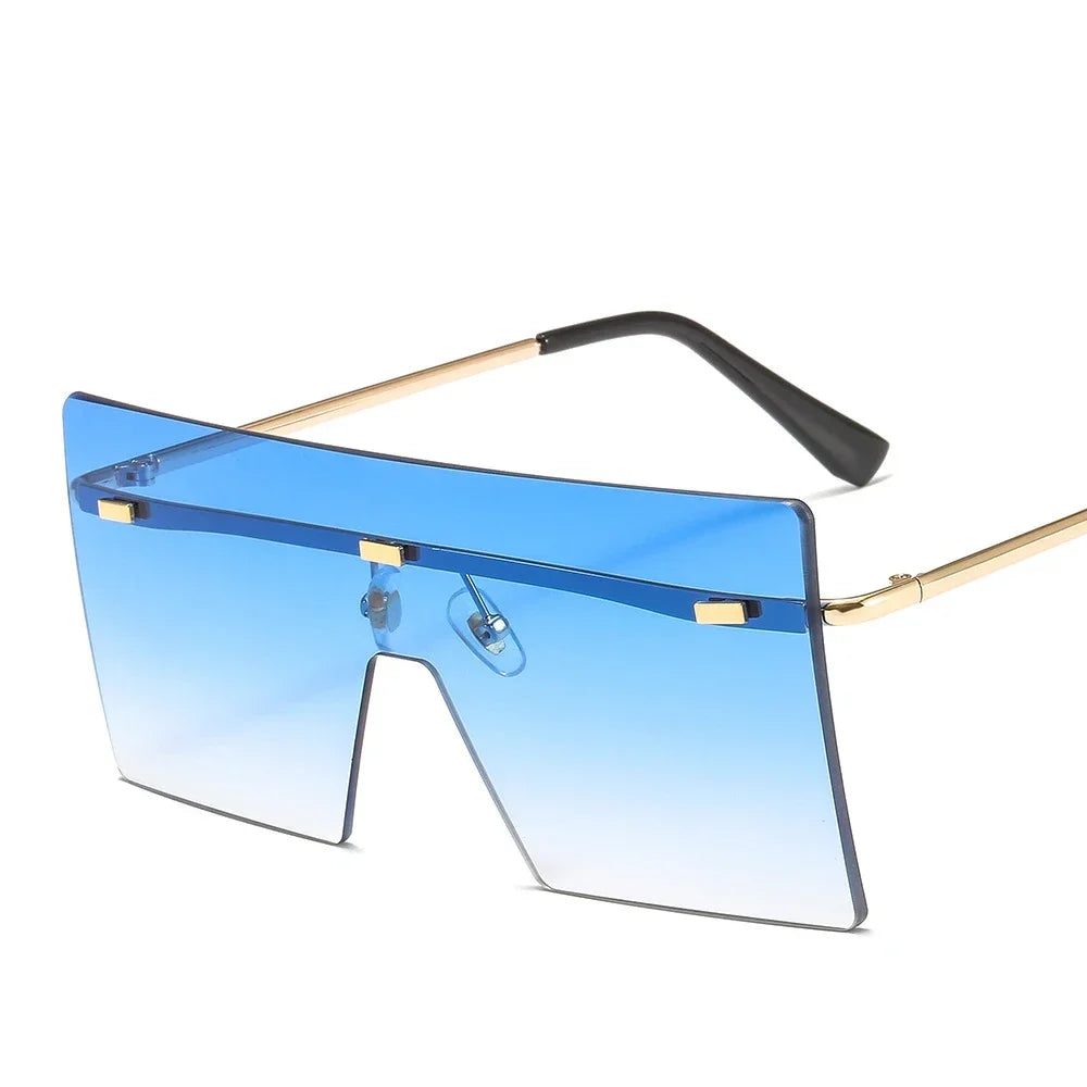 Oversized Rimless Sunglasses Fashion Women Metal Gradient Sun glasses Luxury Lady Sunglass Eyewear UV400 Shades gafas de sol - JN Fashion Fusion