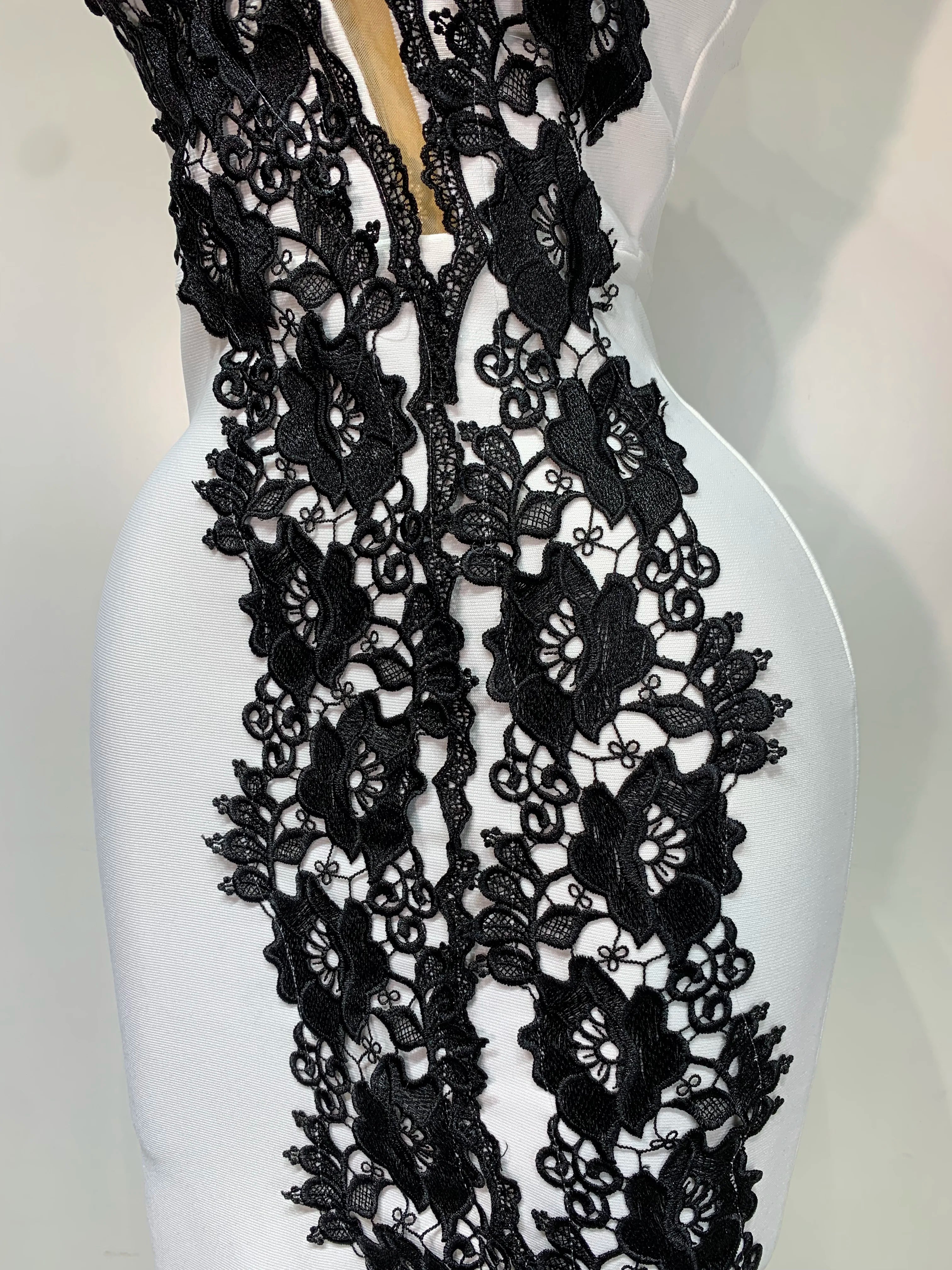 Women New Designer Black Lace Bodycon Bandage Dress Luxury Birthday Party Dresses Elegant Long Celebrity Evening Prom Gowns - JN Fashion Fusion