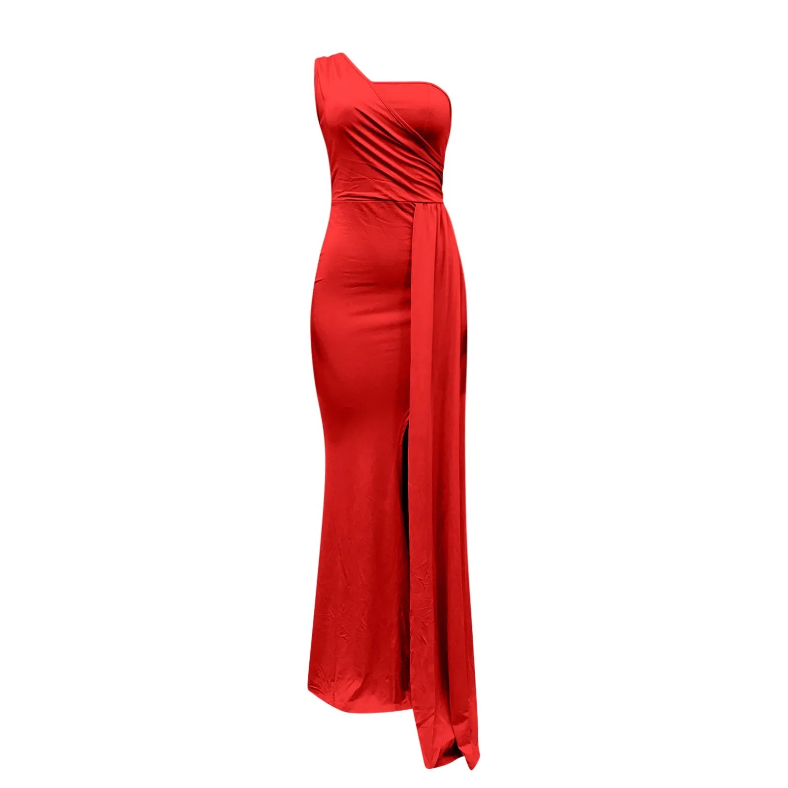 Yellow Women Sexy Bodycon Dresses Elegant One Shoulder Formal Party Event Evening Dress Female Side Slit African Gowns Vestidos - JN Fashion Fusion