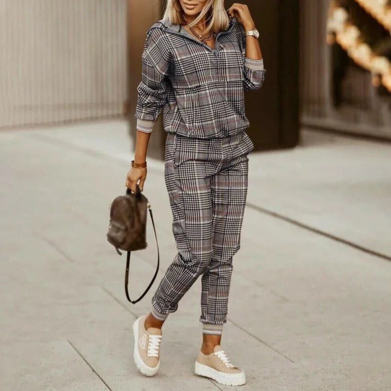 Mandylandy Printed Sweatshirts Top Sets Women Skinny Pencil Pants Sets Casual 2-Piece Sets Outfits Long Sleeve Pullovers Pant - JN Fashion Fusion