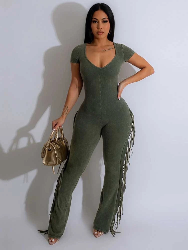 Womens One Piece Jumpsuit Solid Color Jumpsuits for Women Summer Sexy Ladies Knit Jumpsuits Skinny Wholesale Dropshipping - JN Fashion Fusion