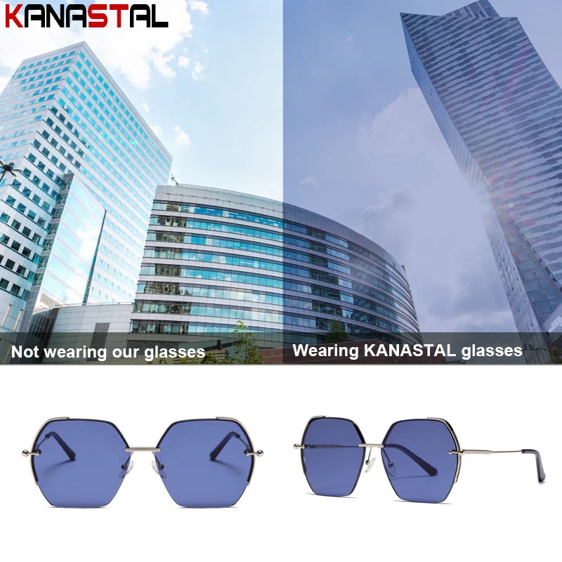 Women Sunglasses UV400 Sun Glasses Nylon Lens Metal Eyeglasses Frame Camping Sunscreen Party Beach Goggles Anti UV Shade Eyewear - JN Fashion Fusion