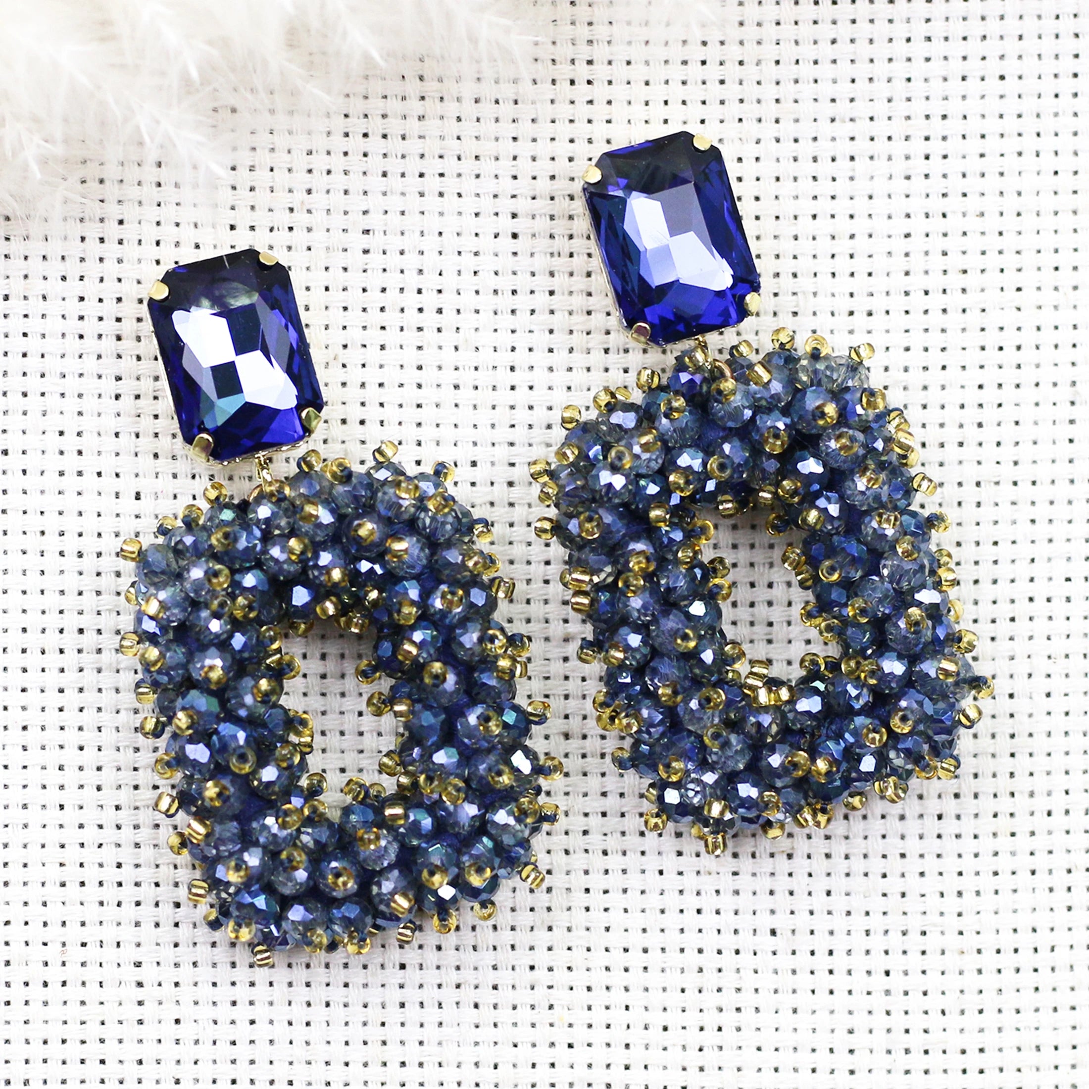 INKDEW Square Crystal Drop Earrings for Women Big Long Earrings Handmade Faceted Beads Earrings Jewelry Gift boho Fashion EA123 - JN Fashion Fusion