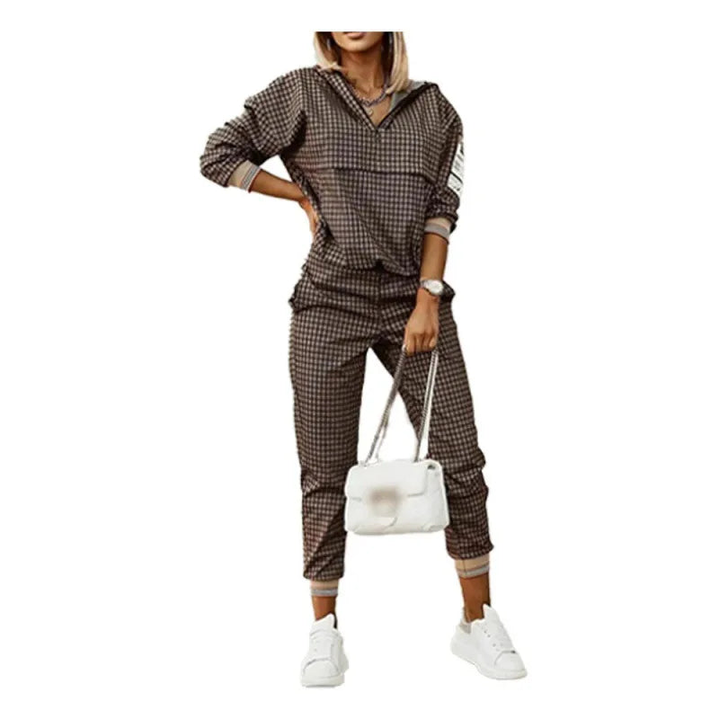 Mandylandy Printed Sweatshirts Top Sets Women Skinny Pencil Pants Sets Casual 2-Piece Sets Outfits Long Sleeve Pullovers Pant - JN Fashion Fusion