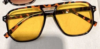 1pcs-Vintage Square Sunglasses for Women Men Thick Frame Double Bridges Eyewear Female Chic Polygon Sun Glasses Shades - JN Fashion Fusion