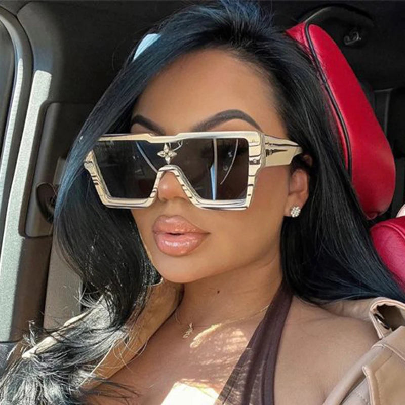 Luxury Square Sunglasses Women Fashion Oversized Grandient Sun Glasses Female Brand Designer High Quality Eyewear Shades Oculos - JN Fashion Fusion