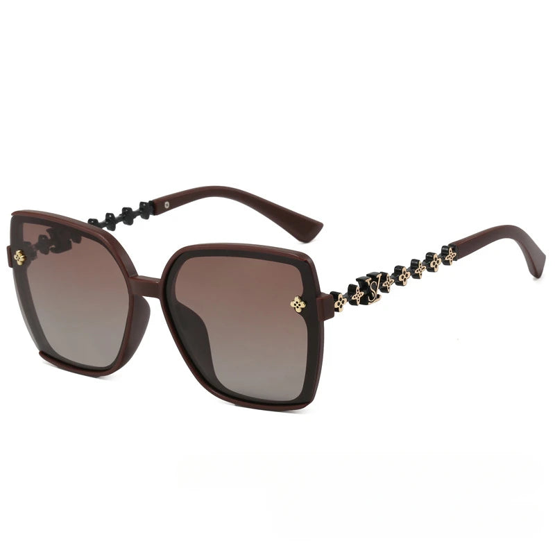 2025 New! Retro Style Popular Polarized Sunglasses for Women Fashionable Simple Light Luxury Temperament Large Frame Design - JN Fashion Fusion