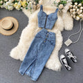 Women's Hong Kong Style Ins Sexy Vest Denim Sling - JN Fashion Fusion