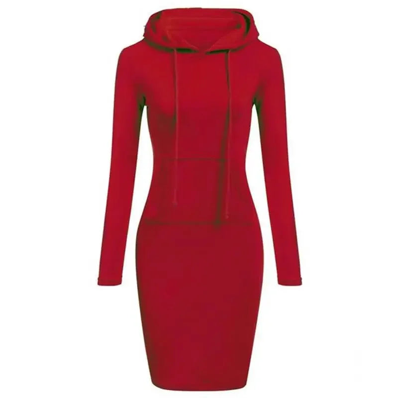 Ladies Autumn Attire Women's Hooded Dresses Hoodie - Style Sweatshirt Dresses for Women Tops in Ladies Clothing - JN Fashion Fusion