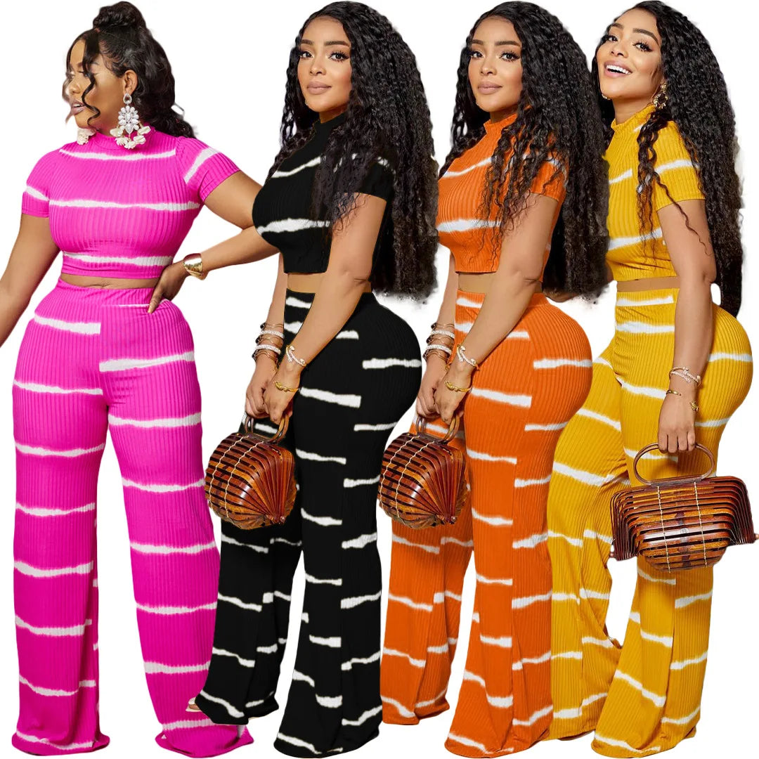 2025 Sexy And Fashionable Short-Sleeved Trousers For Women'S Polyester 2-Piece Short-Sleeved Trousers Matching Suit Trousers Set - JN Fashion Fusion