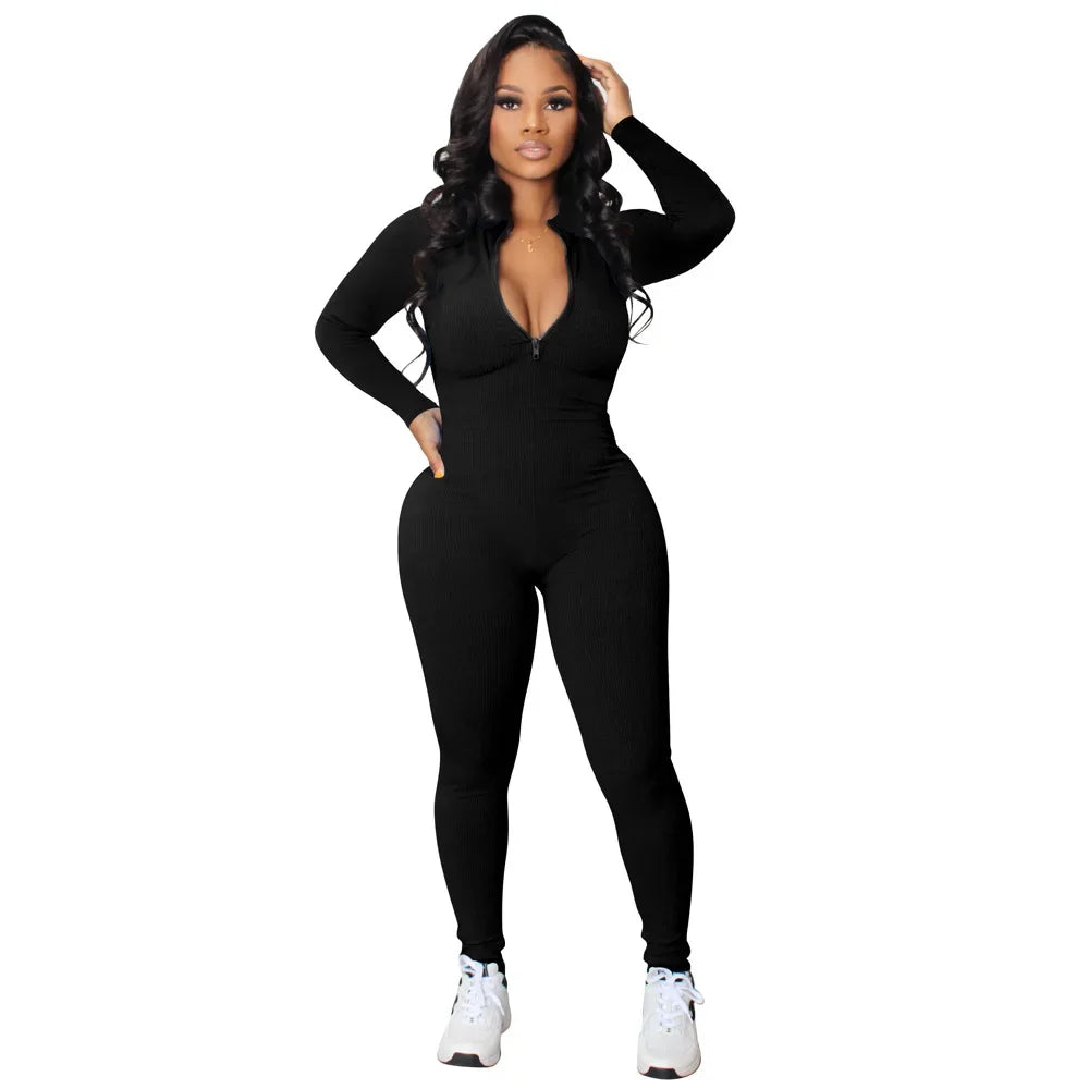 Womens Jumpsuits 2023 Summer Bodycon One Piece Sexy Sleeveless Rompers Bodysuit for Women - JN Fashion Fusion