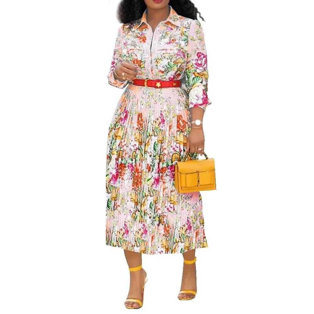 Spring and Summer Vintage Hot Selling Europe Sexy Fashion Digital Print Dress - JN Fashion Fusion