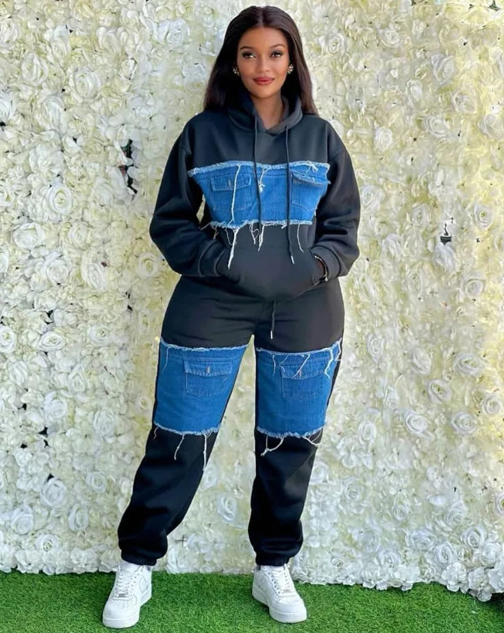 2026 Spring Autumn women’s dashiki African clothing set by JN Fashion Fusion featuring long sleeve polyester top and matching pants.