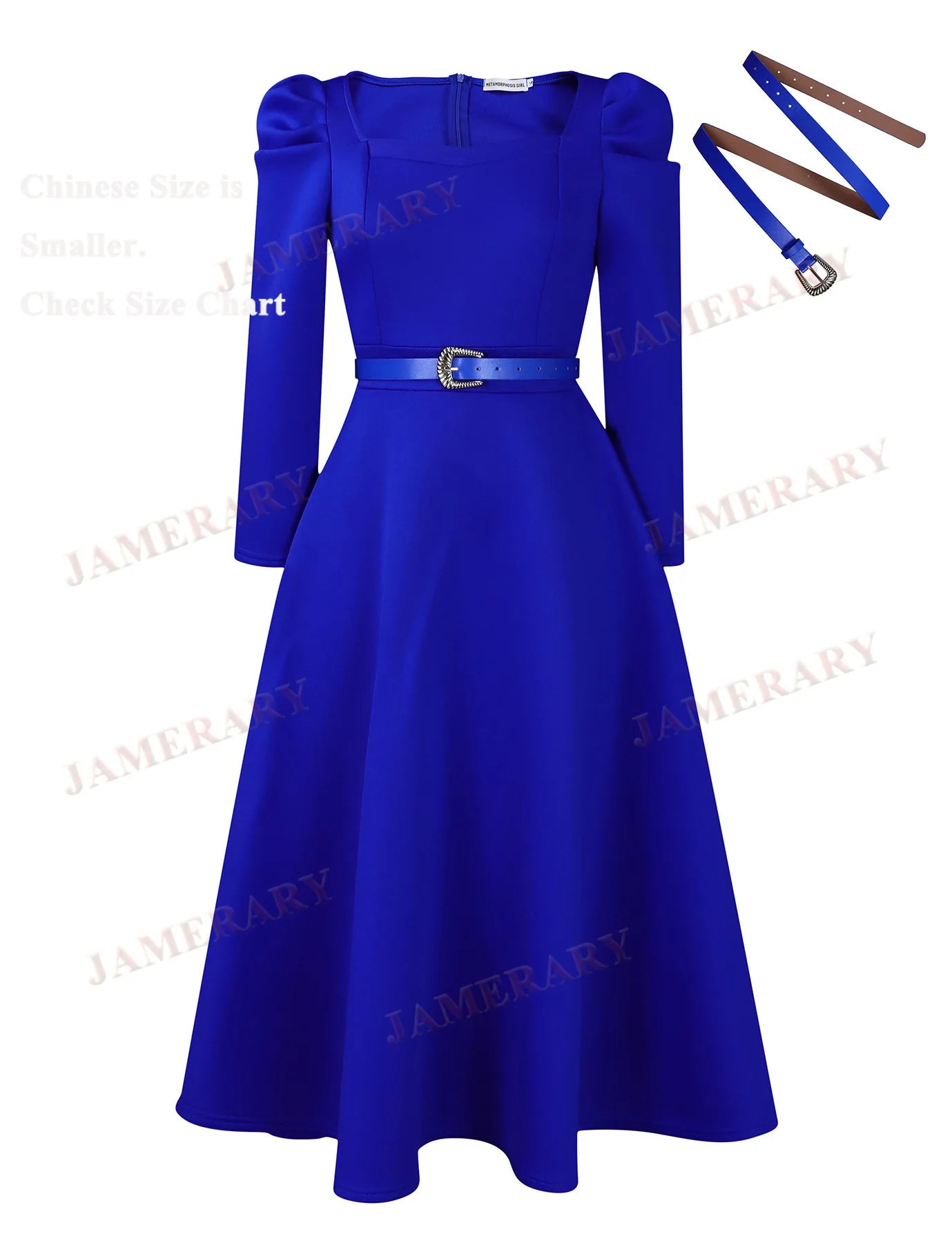 Vintage Spring Autumn Formal Evening Long Sleeve Midi Dresses Women Bubble A Line Pleated Big Bottom Wedding Party Dress
