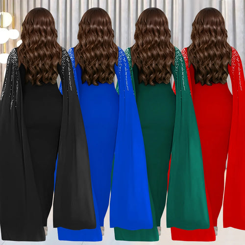 African Dress Women Party Dresses Traditional Long Robe Diamonds Vestidos Female Africa Sexy Maxi Gown Spring Summer 2026